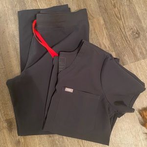 Charcoal Figs Scrubs Set